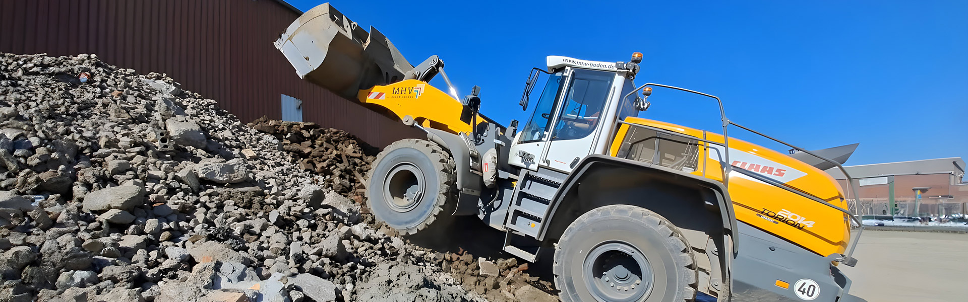 MHV Boden & Agrar - Bodenarbeiten, Tiefbau, Agrar - Olfen, Selm - Bauschuttrecycling Header